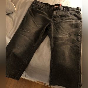 EVRI Black Denim Capris, Size 24, Plus Size